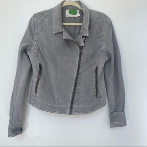 Anthropologie Gray Moto Jacket